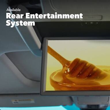 2027 Honda Odyssey Elite Rear Entertainment System screen showing a high-definition video (Minivan).